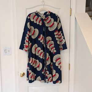 Zuri Blue and Red Patterned Top